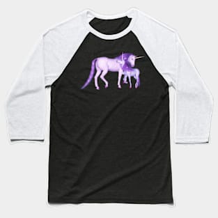 Purple Unicorns Baseball T-Shirt